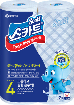 스카트 Fresh Blue 행주타올