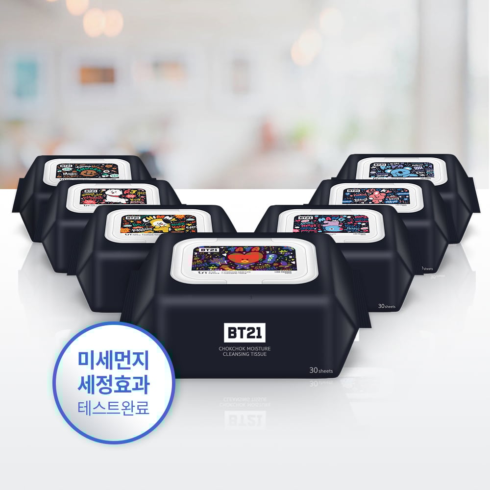 티엔 BT21 촉촉 클렌징 티슈