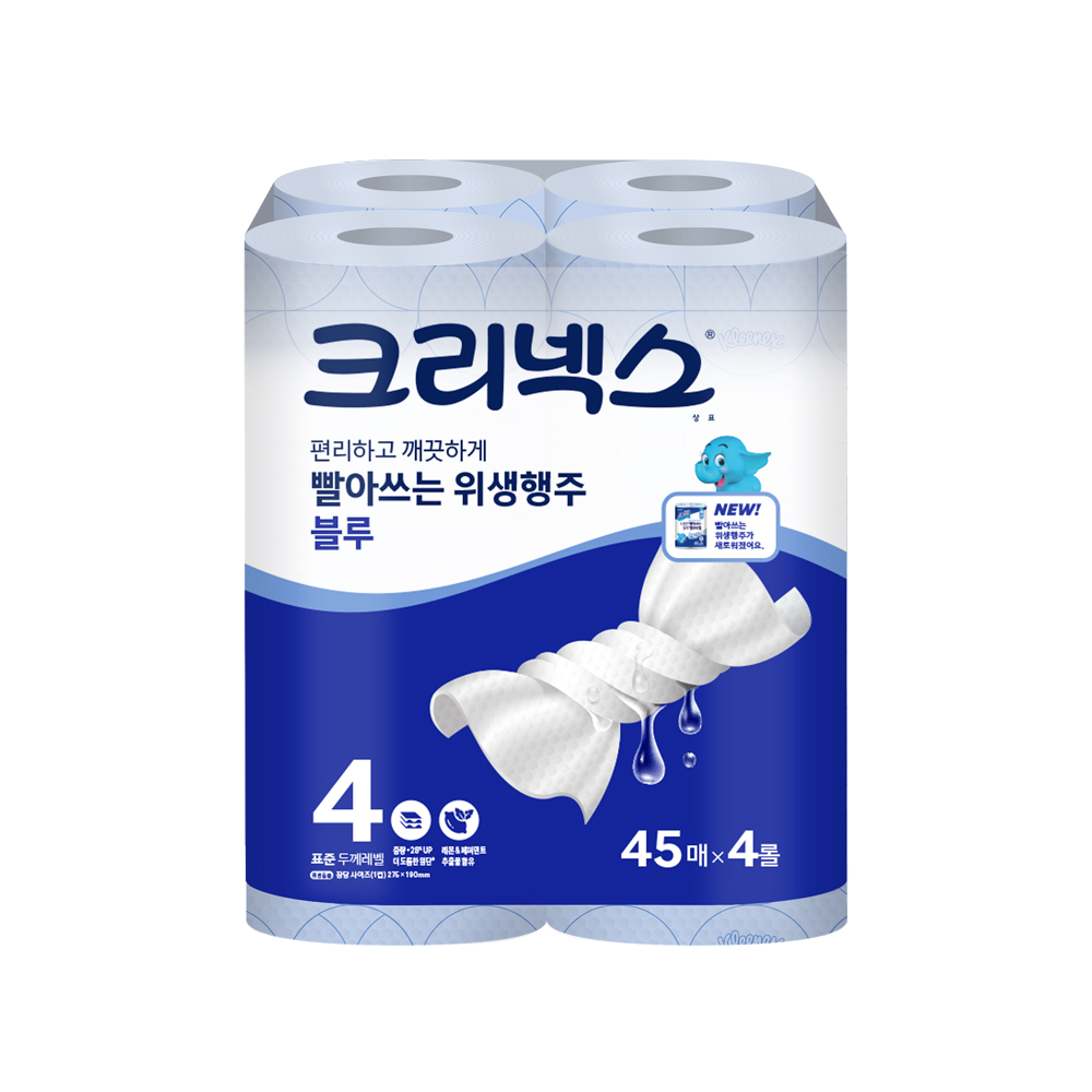 크리넥스 빨아쓰는 위생행주 블루